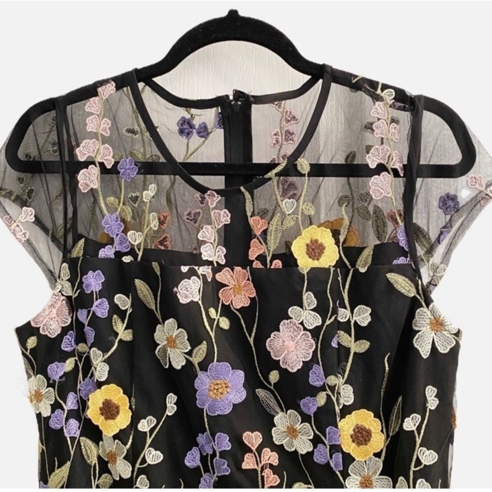 Anthea Crawford Dahlia FLORAL embroidered Shien Dress Taylor Swift Grammy Inspir - Picture 6 of 16